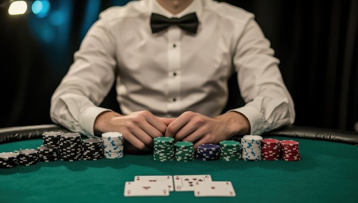 Multi-camera HD studio setup Relax Gaming live dealer studio setup with multiple cameras and professional lighting